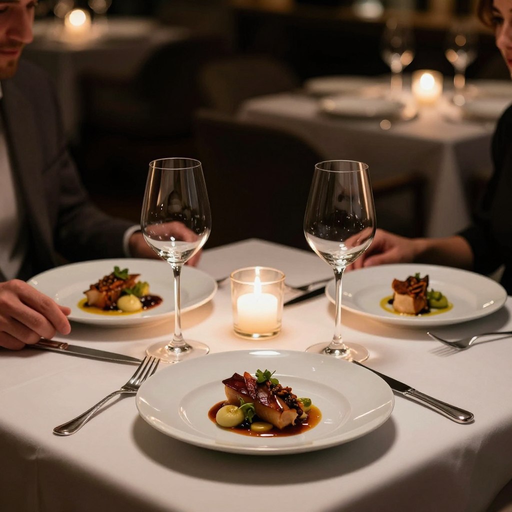 Gourmetmiddag för två på lyxrestaurang
