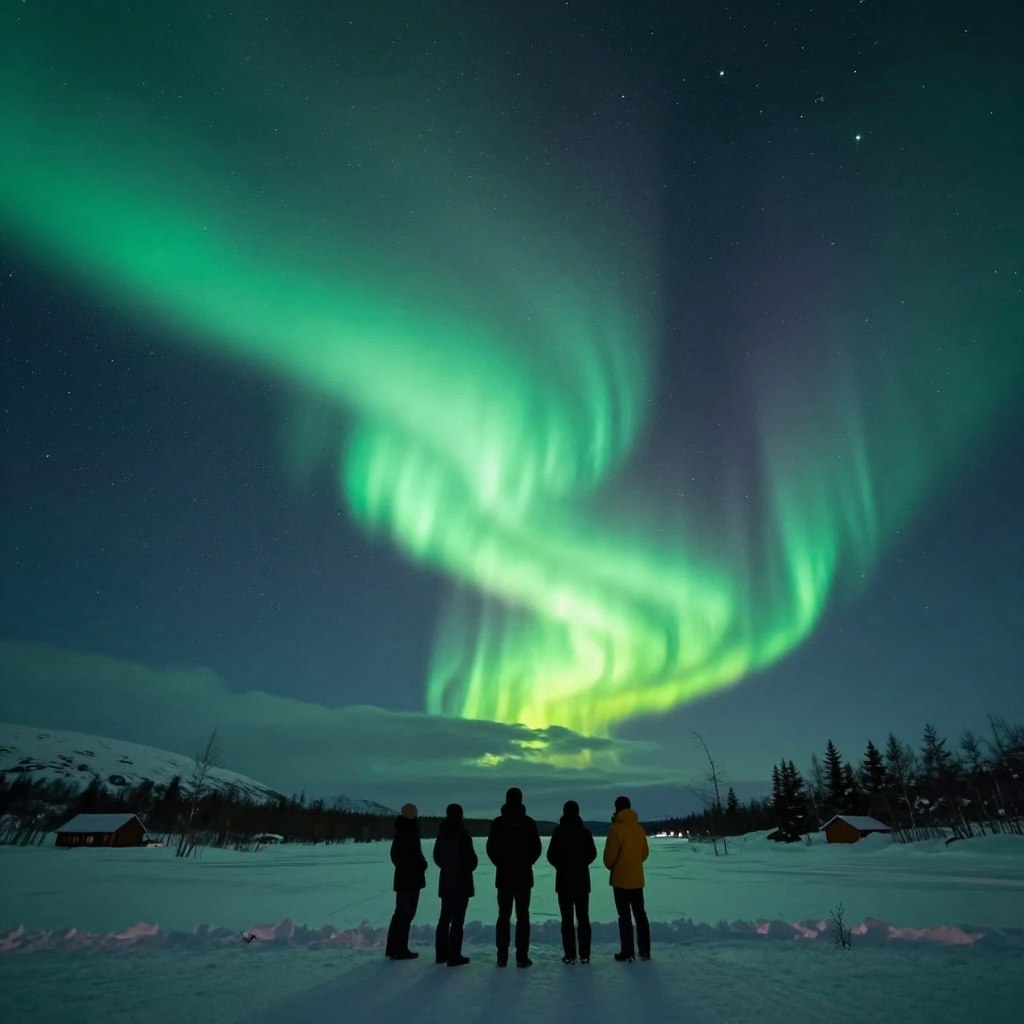 Norrskensjakt i svenska Lappland