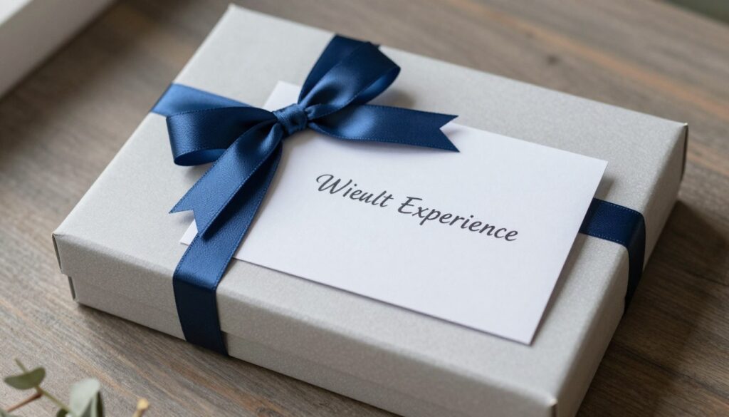 Presentkort för upplevelsepresent i fin förpackning