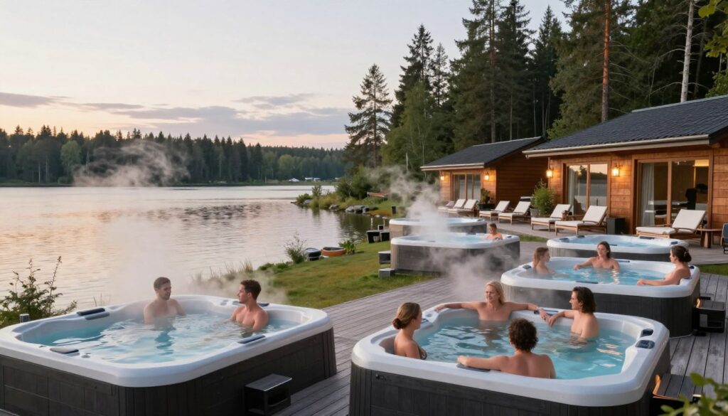 Spa-behandling vid svensk sjö, en populär upplevelsepresent i Sverige